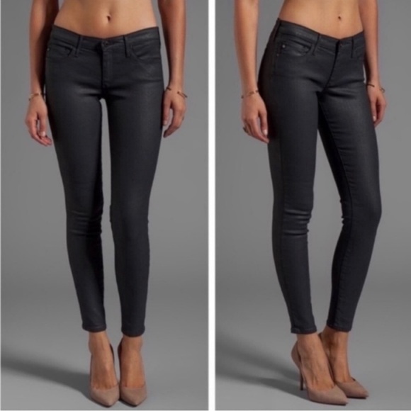 Ag Adriano Goldschmied Denim - AG ADRIANO GOLDSCHMIED Black Coated The Absolute Legging Extreme Skinny Jean 26R